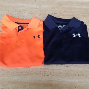 2 Under Armour boys polo shirts